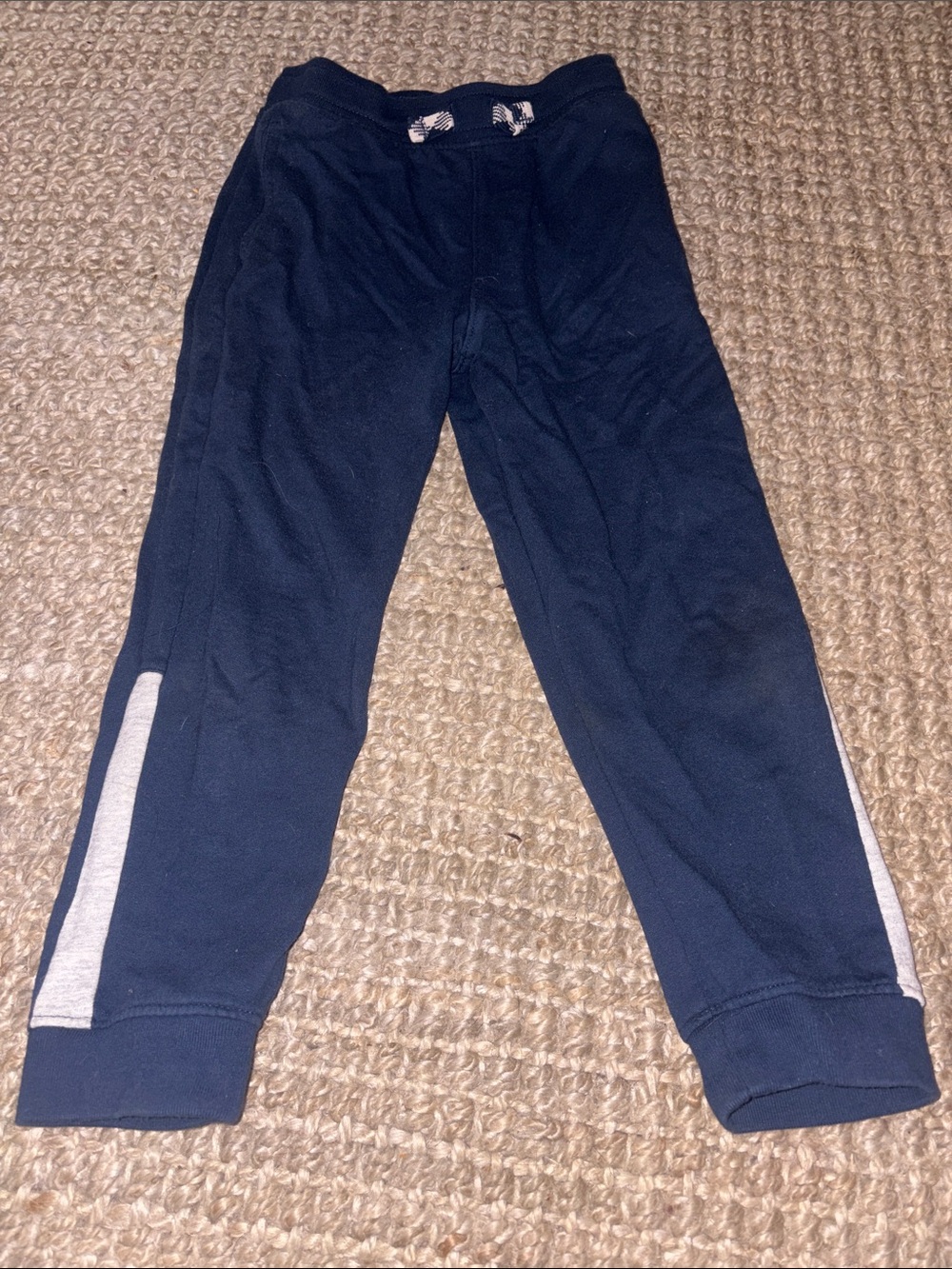Kids Navy Joggers with Light Gray Side Panels